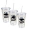 16 oz Class of 2025 Reusable BPA Free Plastic Tumbler with Lid & Straw